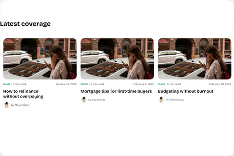 WalletJump Studio preview of Article Card Grid Placement