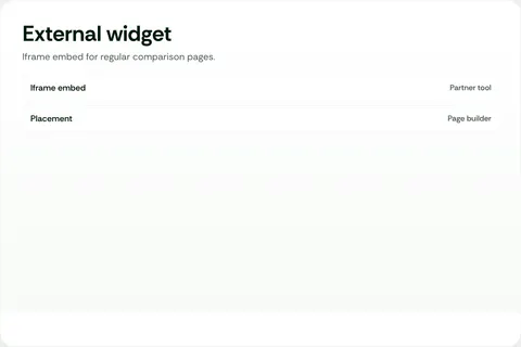 WalletJump Studio preview of External Widget Placement