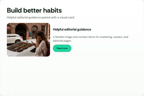 WalletJump Studio preview of Image Content Card Placement