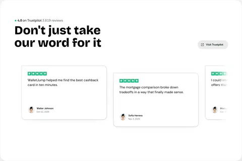 WalletJump Studio preview of Reviews Placement