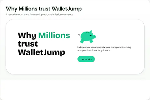 WalletJump Studio preview of Trust Card Placement