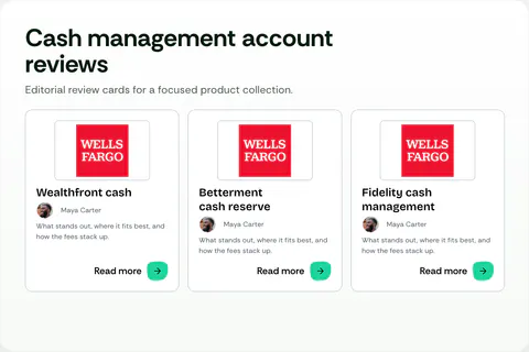 WalletJump Studio preview of Product Review Grid Block · Review Hub