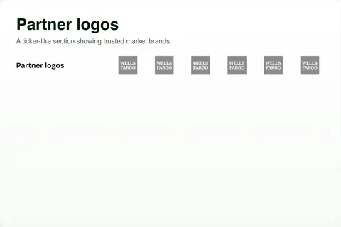 WalletJump Studio preview of Social Proof Block · Partner Slider